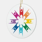 Regenbogen-Ring der Humanisten Keramik Ornament (Links)