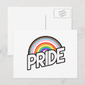 Regenbogen-Ringe Progress Pride Postkarte (Vorne/Hinten)