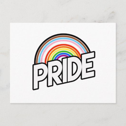 Regenbogen-Ringe Progress Pride Postkarte (Vorderseite)