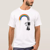 Regenbogen-Roboter - T - Shirt (Vorderseite)