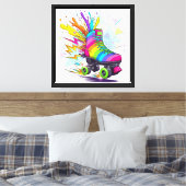 Regenbogen-Rollschuh Leinwanddruck (Insitu (Schlafzimmer))