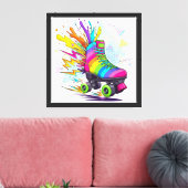 Regenbogen-Rollschuh Leinwanddruck (Insitu (Wohnzimmer))