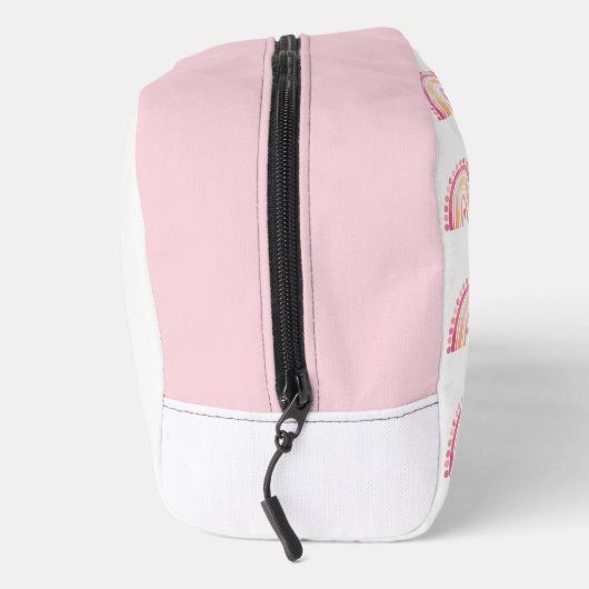 Regenbogen, rosa Boho, Aquarell Waschbeutel (Rechts)