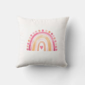 Regenbogen, rosa boho, Aquarellfärbung Kissen (Rückseite)