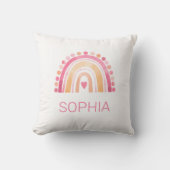 Regenbogen, rosa boho, Aquarellfärbung Kissen (Vorderseite)