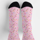 Regenbogen Rosa Donut Streusel Geschenk Socken (Oben)