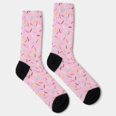 Regenbogen Rosa Donut Streusel Geschenk Socken (Rechts)