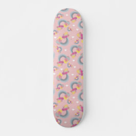 Regenbogen-rosa Skateboard
