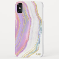 *~* Regenbogen Rosa Weiße Agate Gold Glitzer Paste