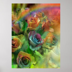 Regenbogen-Rose Art Poster/Print Poster