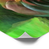 Regenbogen-Rose Art Poster/Print Poster (Ecke)