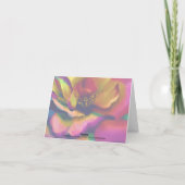 Regenbogen-Rose Dankeskarte (Rückseite)