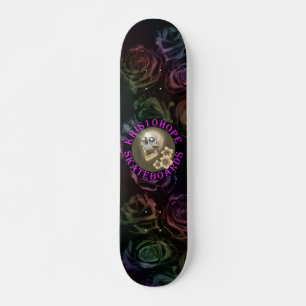 Regenbogen-Rose (dunkel) Wertvolles Metall Skateboard