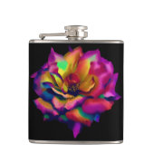 Regenbogen-Rose Flachmann (Vorderseite)