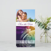 Regenbogen-Rose/Foto "Save the Date" Save The Date (Stehend Vorderseite)