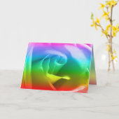 Regenbogen-Rose Karte (Gelbe Blume)
