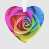 Regenbogen-Rose Ornament (Rückseite)