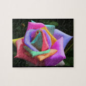 Regenbogen-Rose Puzzle (Horizontal)