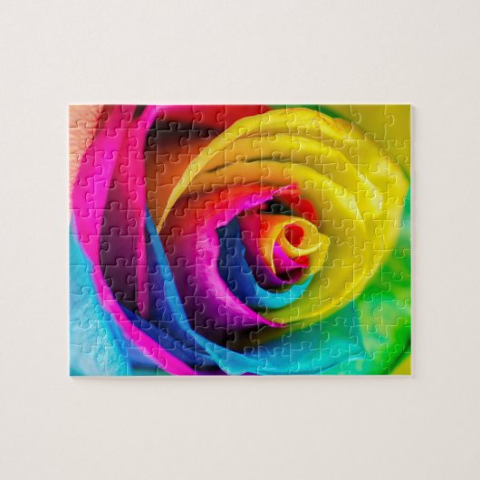 Regenbogen-Rose Puzzle (Horizontal)