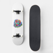 Regenbogen-Rose Skateboard (Vorderseite)