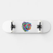 Regenbogen-Rose Skateboard (Horizontal)