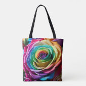 Regenbogen-Rose Tasche (Rückseite)