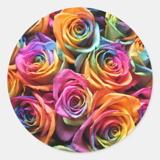 Regenbogen-Rosen, die Umschlag Aufkleber und (Vorderseite)