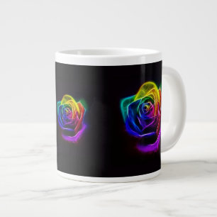 Regenbogen-Rosen-Fraktal Jumbo-Tasse