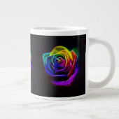 Regenbogen-Rosen-Fraktal Jumbo-Tasse (Rechts)