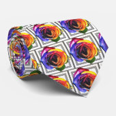 Regenbogen-Rosen-Krawatte 4 Krawatte (Gerollt)