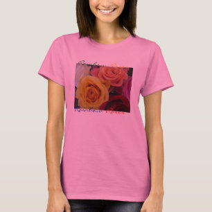 Regenbogen-Rosen T-Shirt
