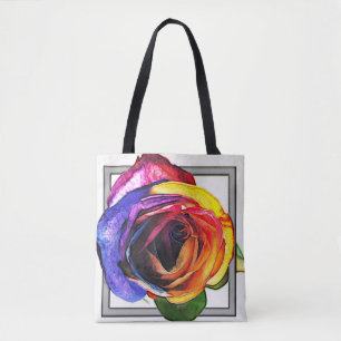Regenbogen-Rosen-Tasche Tasche