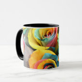 Regenbogen-Rosen Tasse (Vorderseite Links)