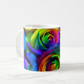Regenbogen-Rosen-Tasse Kaffeetasse (Vorderseite Links)