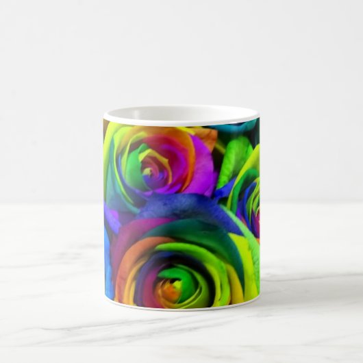 Regenbogen-Rosen-Tasse Kaffeetasse (Mittel)
