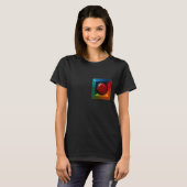 Regenbogen-Rosen-Würfel T-Shirt (Vorne ganz)