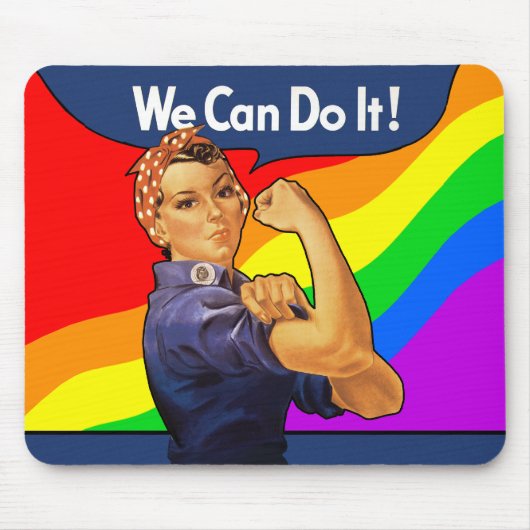 Regenbogen Rosie Mousepad (Vorne)