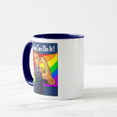 Regenbogen Rosie Tasse (Vorderseite Links)