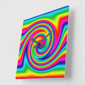 Regenbogen-Rotation Quadratische Wanduhr (Winkel)