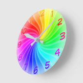 Regenbogen-Rotation Runde Wanduhr (Winkel)