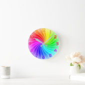 Regenbogen-Rotation Runde Wanduhr (Zuhause)