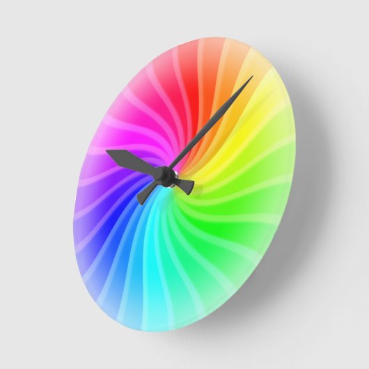 Regenbogen-Rotation Runde Wanduhr (Winkel)
