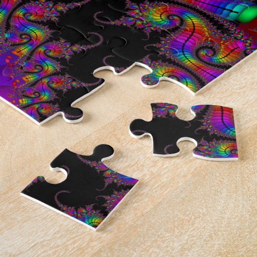 Regenbogen-Rotations-Fraktal-Kunst Puzzle (Seite)