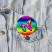 Regenbogen-Rotations-Schmetterling Button (Beispiel)