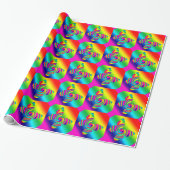 Regenbogen-Rotations-Schmetterling Geschenkpapier (Ungerollt)