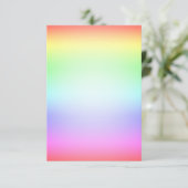 Regenbogen RSVP Karte (Stehend Vorderseite)