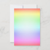 Regenbogen RSVP Karte (Rückseite)