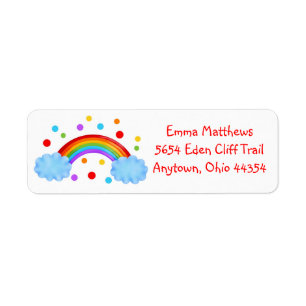 Regenbogen-Rücksendeadressen-Aufkleber