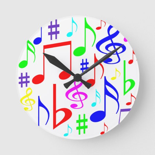 Regenbogen Runde Wanduhr (Vorderseite)
