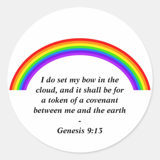 Regenbogen, Runder Aufkleber (Vorderseite)